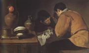 Diego Velazquez, Deux Jeunes Gens a table (df02)